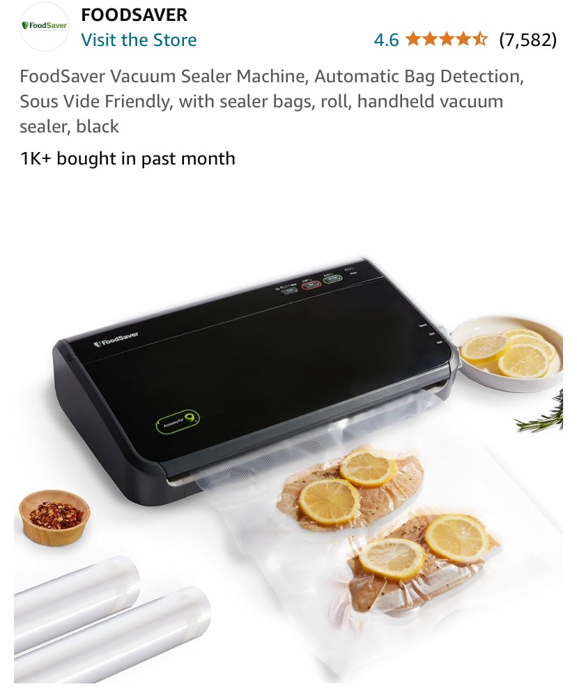 Best Long-Term Food Storage Tool: The FoodSaver Vacuum Sealer